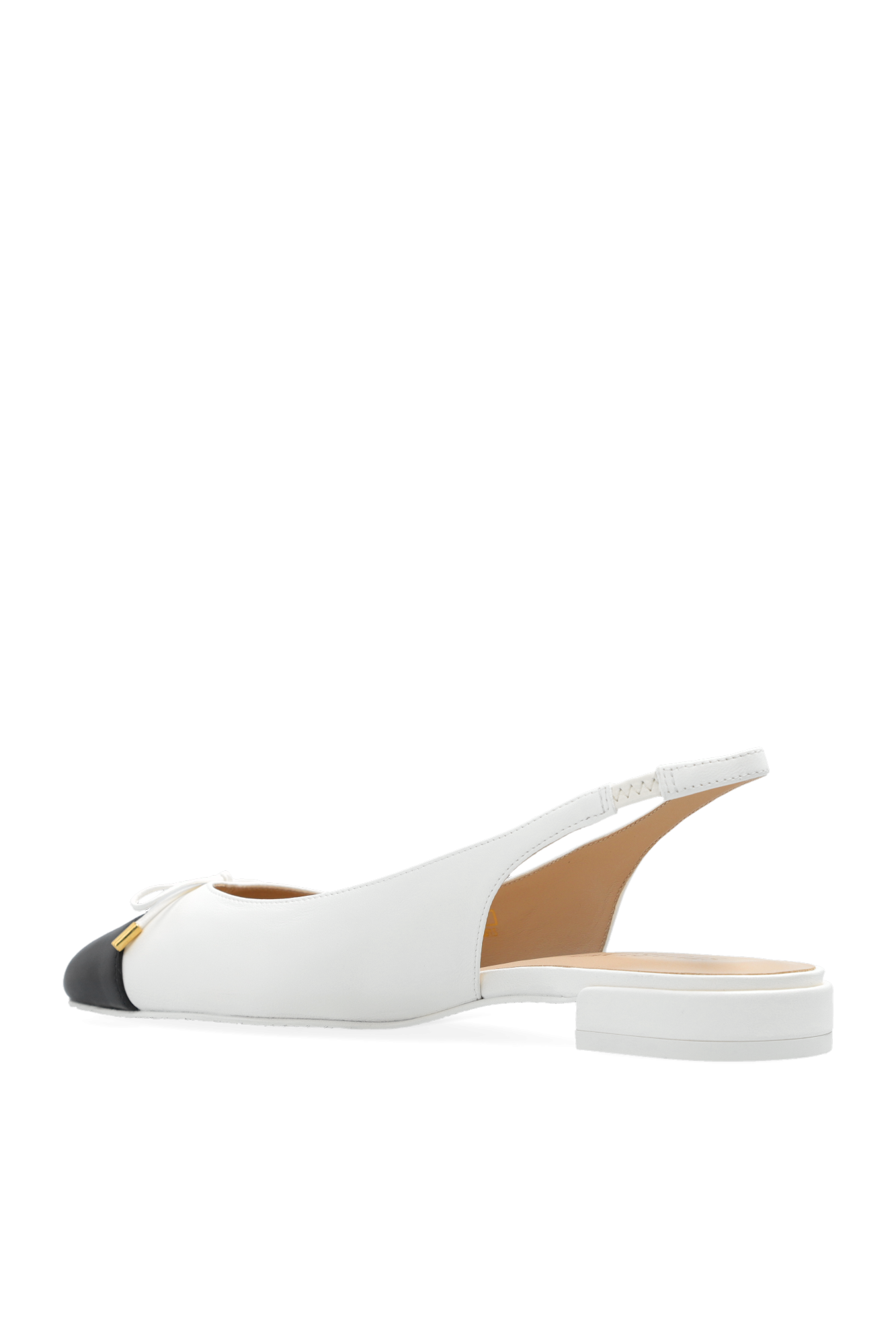 SchaferandweinerShops Czechia - White 'Sleek Bow' slingback